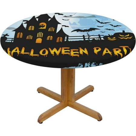 

WISH TREE Round Tablecloth Patriotic American Stars Fitted Elastic Waterproof Wipeable Table Cloth Cover Decorations Table Pad Cover for lndoor Outdoor
