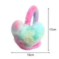thumbnail image 3 of TFEOQRY Heart-Shaped Plush Earmuffs for Women Winter Gradient Ear Protection Keep Warm Head-Mounted Fluff Earmuffs Multicolor-1, 3 of 4
