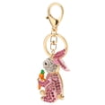 thumbnail image 2 of Llavero de conejo Jadeshay de Metal con colgante de Conejito con incrustaciones, 2 of 8