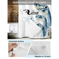 thumbnail image 3 of No Hook Cloth Fabric Shower Curtain with Snap in Liner, Coastal Fish Waterproof Shower Curtains Set with See Through Top Window, Watercolor Blue Ocean Starfish Painting Bath Curtains Shower 36"x78", 3 of 6