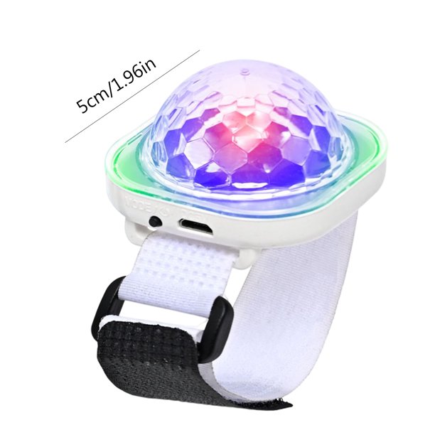 Mini pulsera USB con luces de bola de discoteca, juguete para niños de 400 mAh para fiesta de baile (blanco) Ndcxsfigh Para estrenar