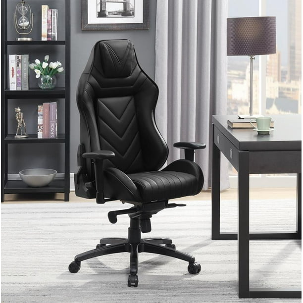 Contemporary Matte Black Adjustable Office Chair