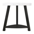 thumbnail image 3 of Bowery Hill Modern White Marble Top End Table in White Marble, 3 of 10
