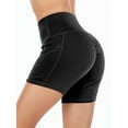 thumbnail image 6 of Women's Compression Yoga Shorts Classic Ruched Booty High Waisted Tummy Control Running Shorts Gym Workout Shorts Butt Lifting Hot Pants with Side Pockets XS-3XL, 6 of 7