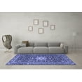 thumbnail image 3 of Ahgly Company Indoor Square Persian Blue Traditional Area Rugs, 4' Square, 3 of 4