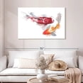 thumbnail image 2 of Elephant Stock Koi Fish Pair Splatter Wall Art - Horizontal Canvas Wall Art - Living Room Wall Decor - Animal Canvas - White And Brown Decor - 45" x 30", 2 of 8