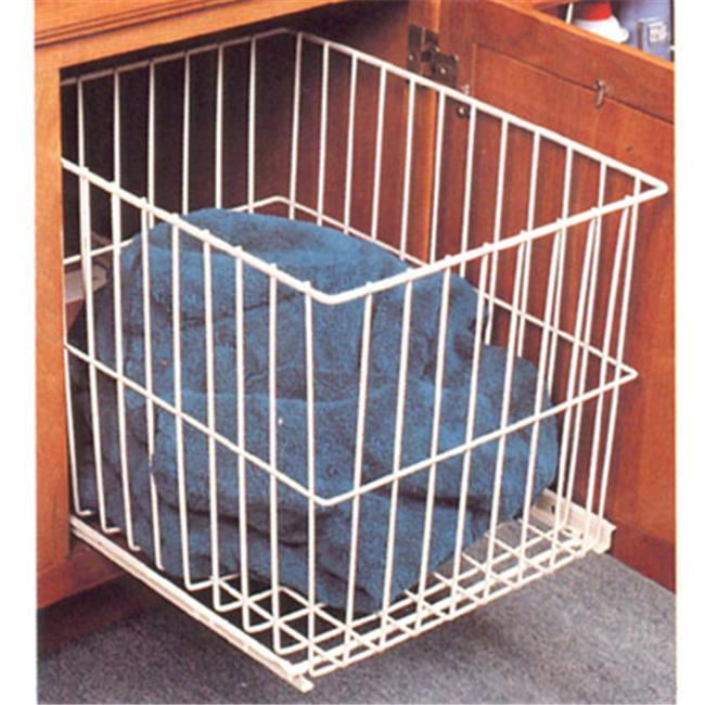 FEH 1518WH KV Roll Out Wire Hamper White Large Wide