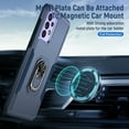 thumbnail image 6 of SaniMore for Samsung Galaxy A73 5G Magnetic Case with Wireless Charging, Rugged PC & TPU Bumpers Cover with Car Mount & 360° Rotatable Ring Kickstand Military Grade Drop Protective Shell, Blue, 6 of 9
