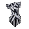thumbnail image 1 of HNMKIU Camisoles Sans Coutures pour Femmes Robe en Mousseline Patchwork Style Rétro Couleur Unie Manches Trompette Longue Robe Longueur au Sol Robe Gothique pour Femmes Robe pour Femmes, 1 of 3