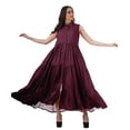thumbnail image 3 of Moomaya Robes à Étages en Rayonne pour Femmes Imprimées Col Classique Robe-Chemise Femmes, 3 of 4