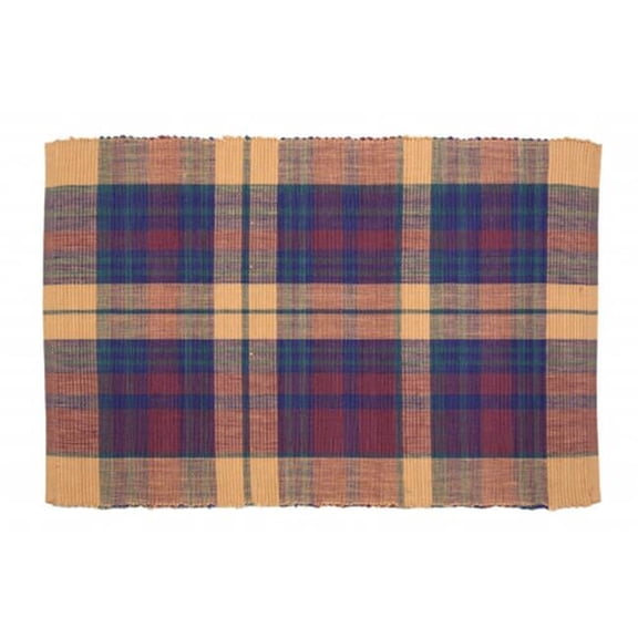 AG-01280S-4 19 in. Ribbed Placemats, Sunset - Set of 4