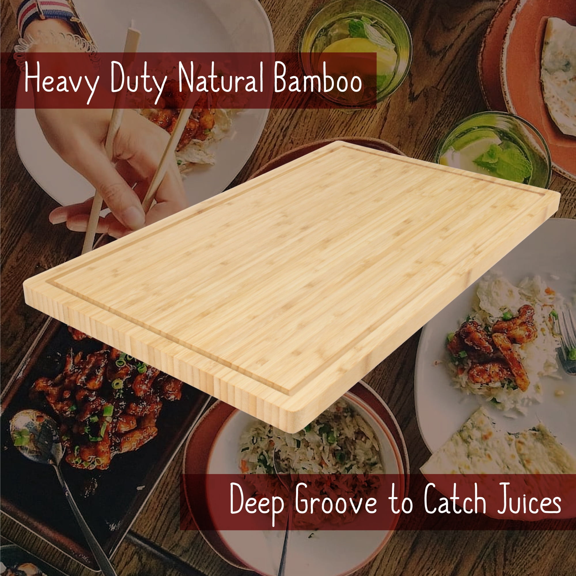 BambooMN Jenn Air Bamboo Range Burner Cutting Board, New Vertical Cut, Large (20.5"x12"x0.75")