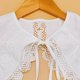 thumbnail image 4 of Women Pastoral Style White for Doll Detachable Collar Shawl Embroidery Plaid Lace Scalloped Trim Scarf Lace-Up Bowknot Solid Color Capelet Poncho, 4 of 4