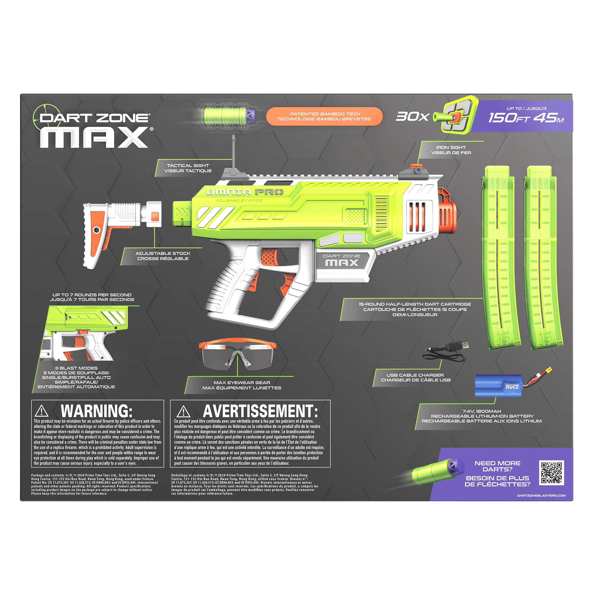 Dart Zone Max Omnia Pro Ultimate Battery Foam Dart Blaster Toy