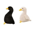 thumbnail image 1 of Jifengmusical - 2 muñecos de peluche para sofá, diseño de pato, para bebé 30cm Blanco 40cm Negro, 1 of 9