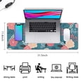 thumbnail image 5 of Long Mouse Pads for Desk,Pioneer Flower Floral Print Pattern Desk Mats on Top Of Desks, Desk Mouse Pad Extra Large with 3mm Non-Slip Base and Stitched Edge for Gaming,Office,Work,Home 31.5"x11.8", 5 of 6