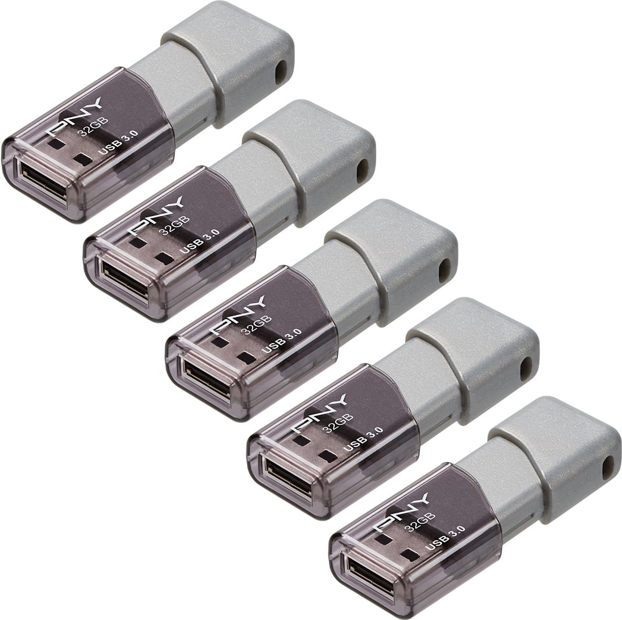 PNY 32GB Turbo Attaché 3 USB 3.0 Flash Drive 5-Pack