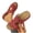 Burgundy, variant on Women Flower Wedge Slide Sandals Heart Shape Cutouts Floral Detail Cushioned Footbed Spring Summer Beach Slides,Khaki