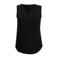 thumbnail image 4 of Beach Vacation Clothes for Women Cleavage Tops for Women Chambray Top Top Thick Strap Band 13 Memory Girl Crop Tops Cute Summer Design Your Own Sock Cowl Neck Summer Black 2XL, 4 of 8