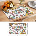 thumbnail image 6 of Children's Day Placemats Set of 4 Car Tree Stars Modern Abstract Art Cartoon Place Mats Indoor Wipeable Table Mats Washable Dining Table Placemats for Kitchen Holiday Party Home Decor 13x19 Inch, 6 of 9
