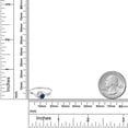 thumbnail image 6 of Gem Stone King 10K White Gold Round White Topaz and Blue Sapphire Ring for Women (0.44 Cttw, Round 3.5MM, Gemstone November Birthstone, Size 8), 6 of 6