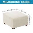 thumbnail image 4 of Flamingo P Housse Extensible pour Ottoman Housse de Protection pour Meubles Tabouret de Rangement Pliant Housse Douce avec Fond Élastique - Biscotti Beige, 4 of 4