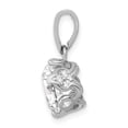 thumbnail image 2 of 10K White Gold Charm Pendant CZ Cubic Zirconia Round Clear 16.66 mm 8.51, 2 of 3