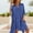 Blue, variant on Women Shirt Dress Swimsuit Cover up Oversized Button Down Lightweight Fashion Beachwear Bikini Swimwear Summer Bathing Beach Activity Casual Short Sleeve Coverups