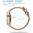 thumbnail image 6 of Fintie Bands Compatible with Apple Watch 45mm 44mm 42mm Series 7 6 5 4 3 2 1 and iWatch SE, Genuine Leather Band Replacement Accessories Strap Wristband, Classic Leopard, 6 of 7