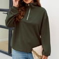 thumbnail image 2 of Timegard Half Zip Pullover Women High Neck Drop Shoulder Pullover Top Fall Casual Loose Sweatshirts, 2 of 9
