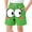 Green, variant on Boys Funny Face Print Swim Trunks Board Shorts Quick Dry Drawstring Elastic Waist with Pockets Summer Beach Bathing Suit