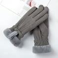 thumbnail image 2 of Womens Warm Riding Gloves with Bow Fleece Lining Touchscreen and Non Slip Grip, 2 of 4