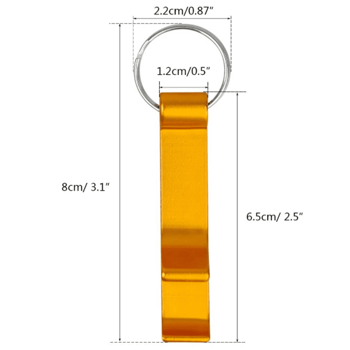200Pcs 8 Color Metal Bottle Opener, Split Key Ring Chain Keychain Bulk Aluminum Pocket Claw Bar Soda Beer Bottle Opener