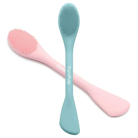 Cepillo de limpieza facial RamPula 2 en 1 para mascarilla facial de silicona