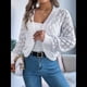 thumbnail image 5 of Suéteres Tipo Cárdigan para Mujer, de Crochet, con Frente Abierto, Chaqueta Corta, para Otoño e Invierno, con Mangas Farol. XL, 5 of 10