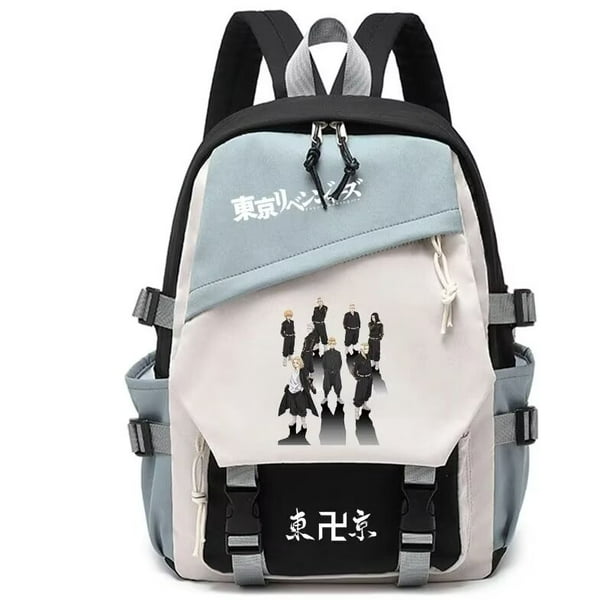 Mochila Tokyo Revengers de piel sintética con estampado digital de estilo casual