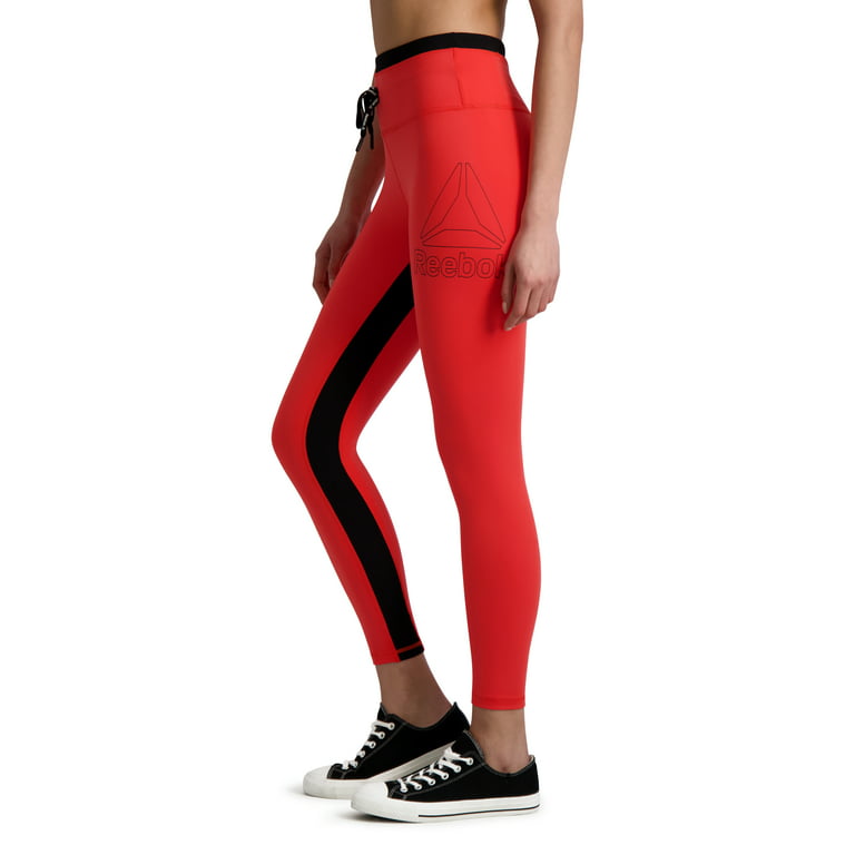 Reebok Women's Dynamic Highrise 7/8th Legging with Branded Drawcord 