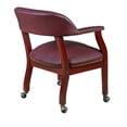 thumbnail image 4 of Ivy League Captain Chair with Casters- Burgundy, 4 of 4
