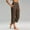 Coffee, variant on Sakmal High Waisted Capri Pants Women Wide Leg Pants Lightweight Solid Summer Women's Capris 3XL