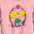 thumbnail image 2 of Hey Arnold! - Valentine's My Love - Toddler And Youth Crewneck Fleece Sweatshirt, 2 of 4