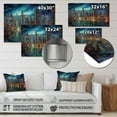 thumbnail image 4 of Designart "Elegance in Expanse in Blue and Green" City Art Deco Metal Wall Art Prints, 4 of 5