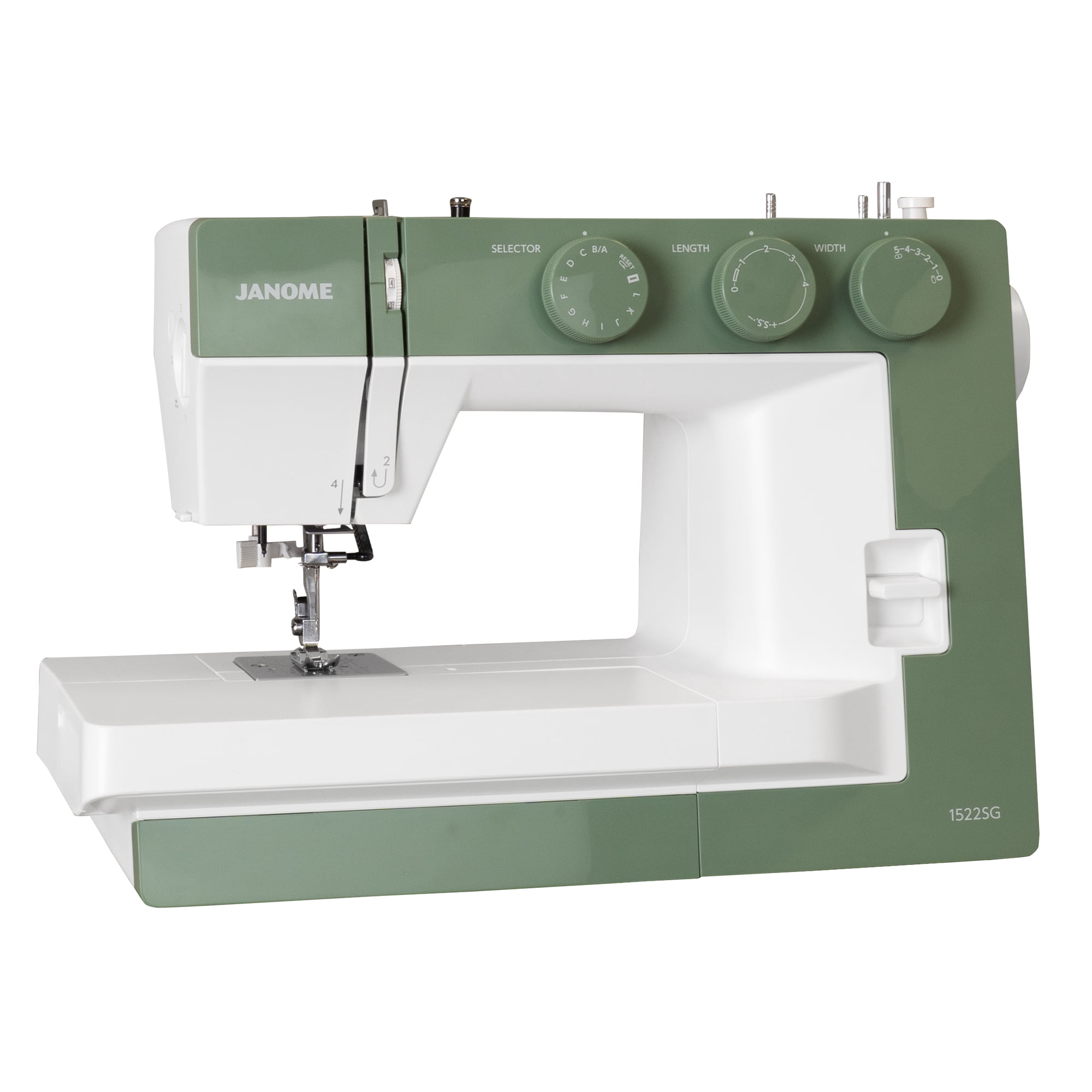 Janome 1522-SG Mechanical Sewing Machine - Aesthetic Soft Green