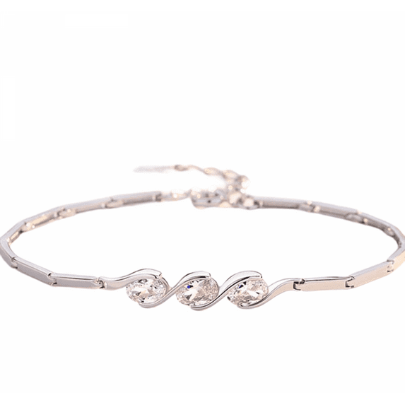 Rush Women Bracelets Luxury S925 Sterling SilverBracelet with Sparkling Cubic Zirconia Xmas Gifts for Her S1606