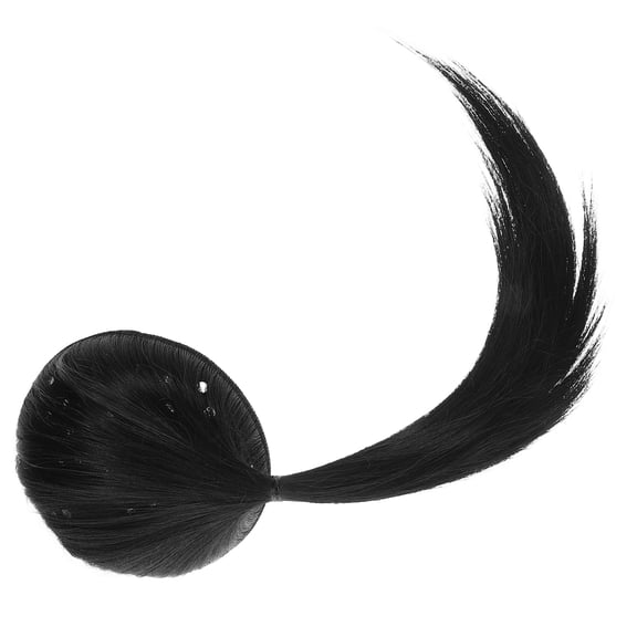 LOLIPPYY Synthetic Hair Extension Black Plastic for Women Easy Installation 1Set