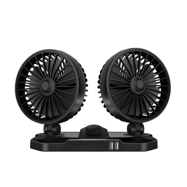 Ventilateur Électrique pour Véhicule Ventilateur Rotatif pour Véhicule Ventilateur Électrique Noir 1Ensemble 9.4X7.1in Abs