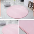 thumbnail image 3 of Bearachild Alfombra de felpa de forma redonda de 60cm, alfombra grande antideslizante para dormitorio, sala de estar, piso de estilo Simple, alfombra suave, Decoración del hogar Violeta Bearachild HA072092-06, 3 of 6