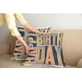 thumbnail image 2 of Ambesonne Birthday Throw Pillow Cover 2 Pack, Wooden Printing Blocks, 24", Pale Brown Dark Blue, 2 of 7