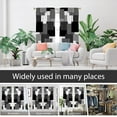 thumbnail image 4 of Black Grey and White Window Curtain Gray Abstract Mens Geometric Art Aesthetic Mid Century Minimalist Living Room Bedroom Window Drapes Treatment Fabric 1 Pair Home Decor, 42" W x 63" L, Modern, 4 of 6