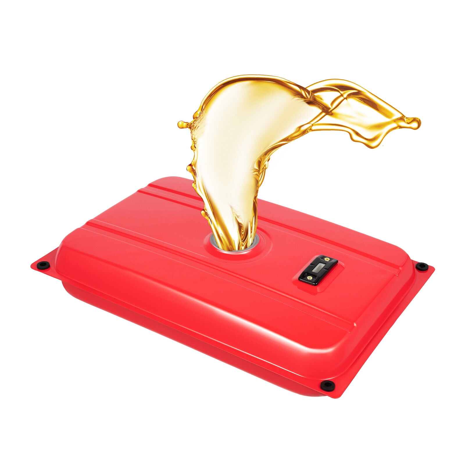 4 Gallon Red Universal Generator Gas Fuel Tank with Chrome Cap Gauge Petcock Valve Red