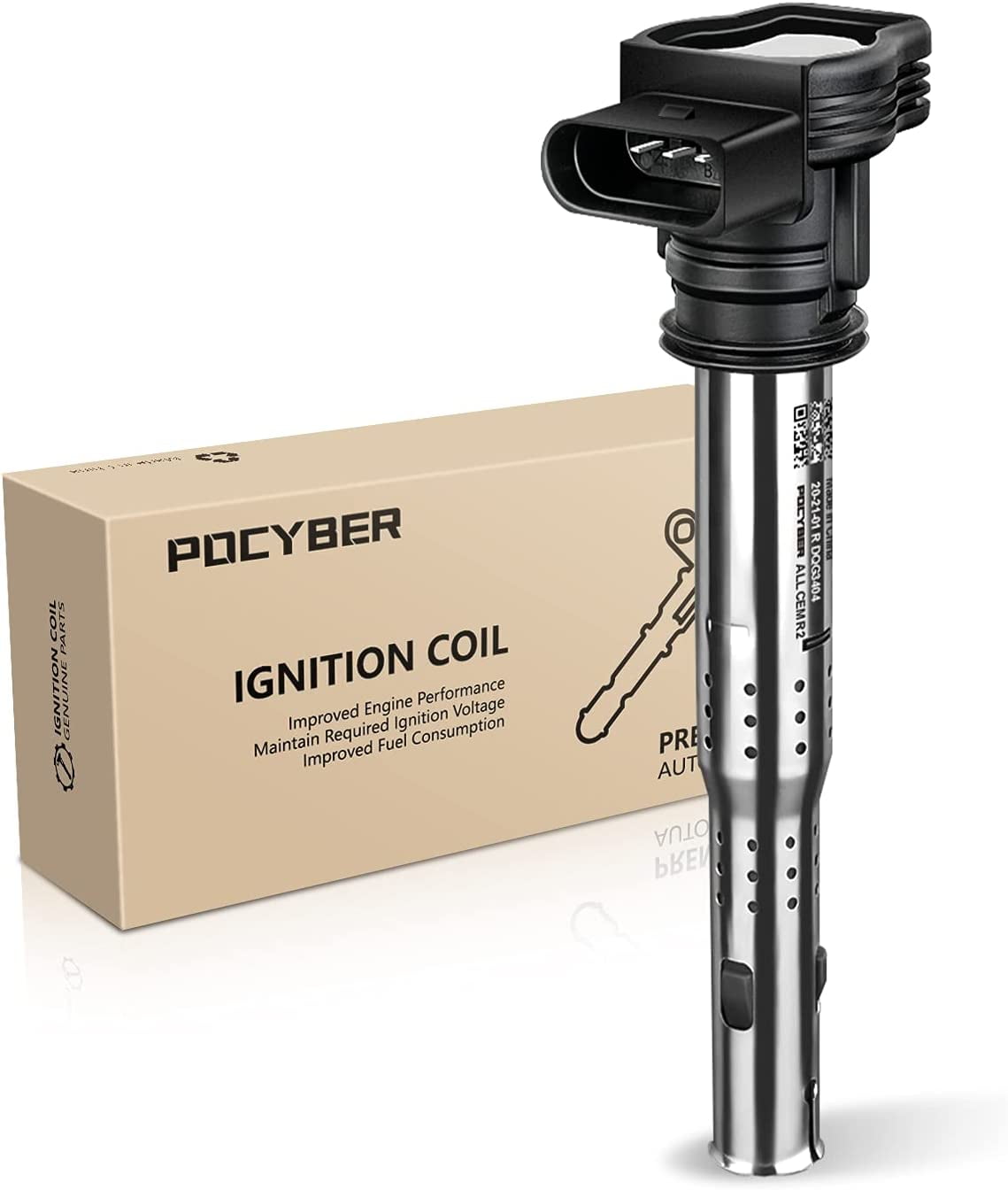 POCYBER Ignition Coils Pack Compatible with Audi 2.0T 1.8T A3 A4 A5 A6